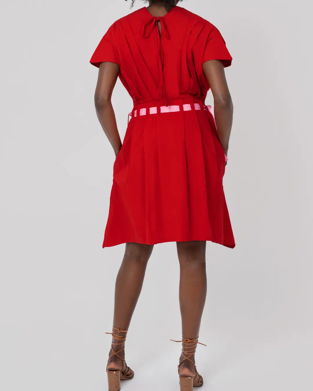 Amma Poplin Ribbon Dress