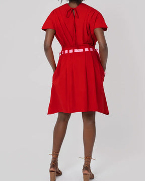 Amma Poplin Ribbon Dress