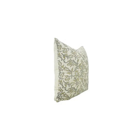 Unique Block Print Linen Blend Pillow Cover- Kamal Dutta