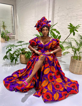 Purple Hibiscus Maxi