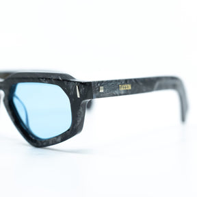 Avitio Sunglasses with Marble Frame & Light Blue Lens