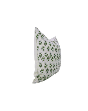 Artisan Hand-Carved Made Block Printed Pure Linen Pillow Cover - Ashoka