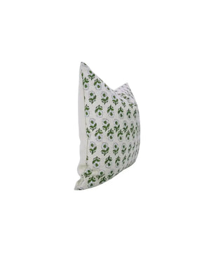 Artisan Hand-Carved Made Block Printed Pure Linen Pillow Cover - Ashoka