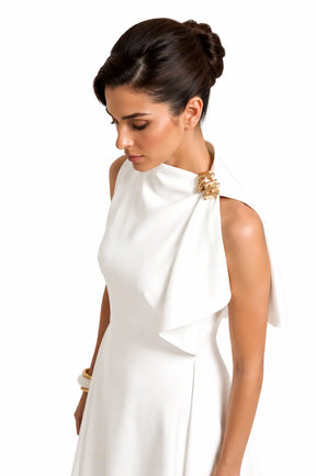 Ivory Muse Asymmetric Dress