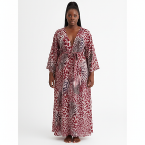 Silk Pink Safari Kimono