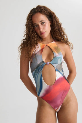 Bosque One Piece Print rojo