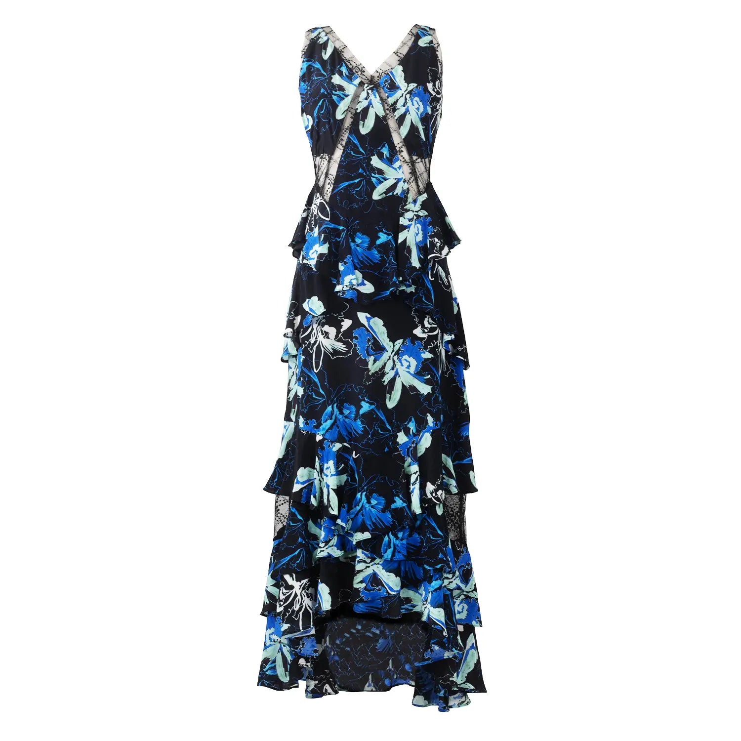Alexa Orchid Silk Maxi Dress