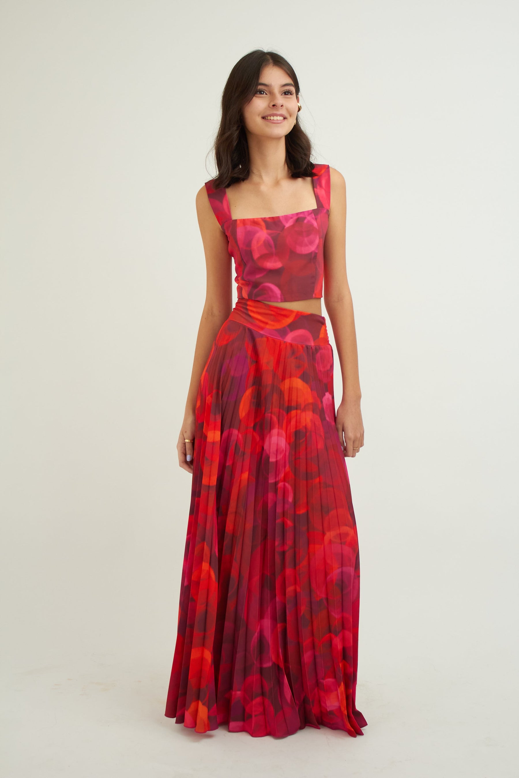 Free Pleated Rhythm of Colors Skirt