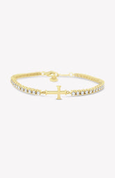 Luminous Cross Tennis Bracelet