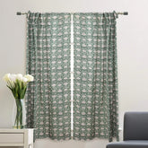 Indian  Block Print Viscose Colored Linen Curtain-ulta Kamal