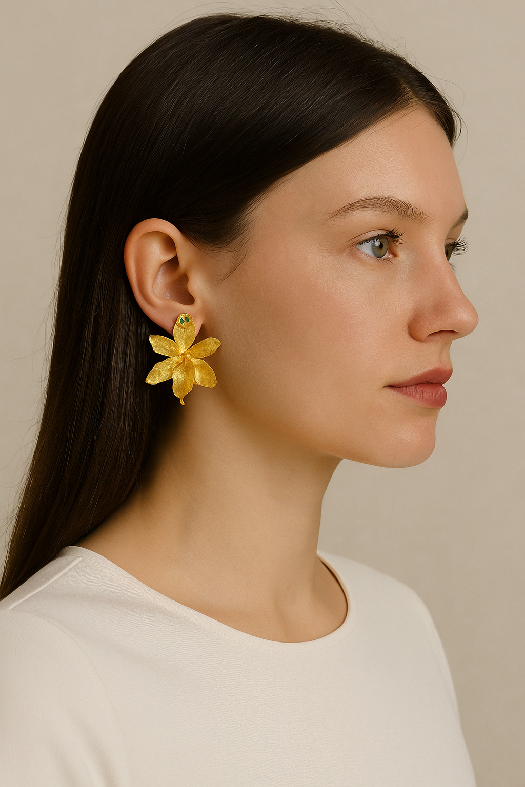 Emerald Orchid Earrings