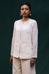 Embroidered Sheer Jacket