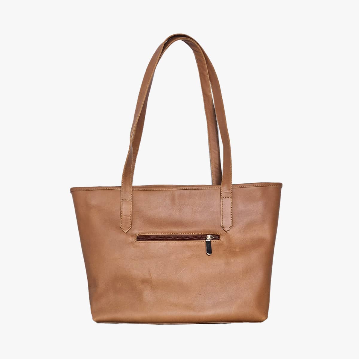 Brown Leather Victoria Tote Bag
