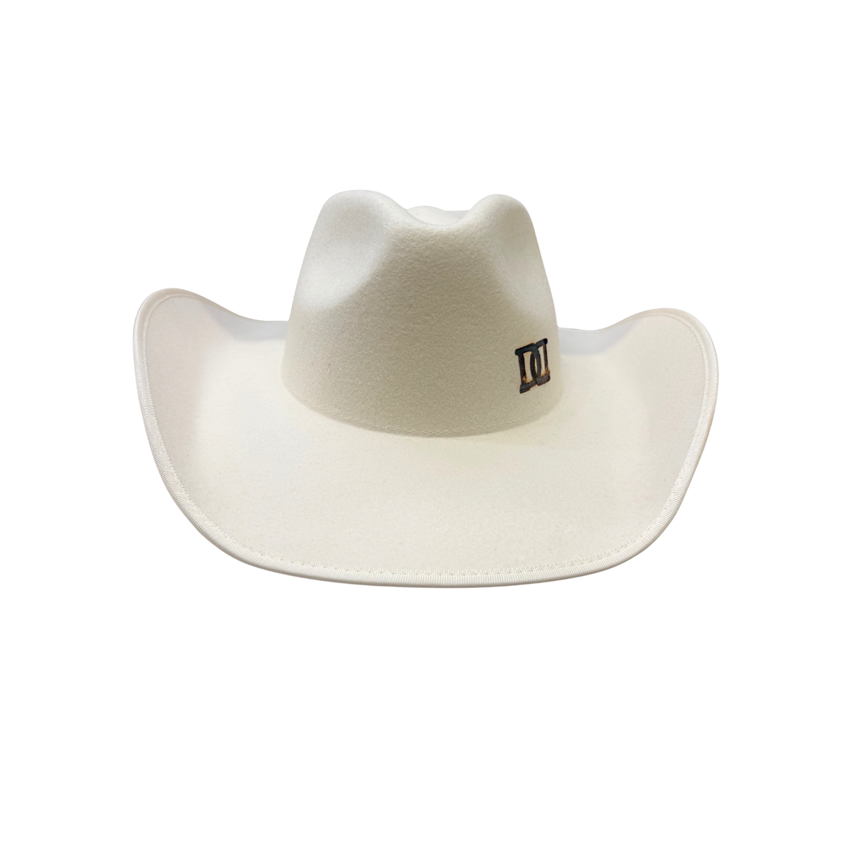 SHORT CROWN WESTERN HAT- IVORY