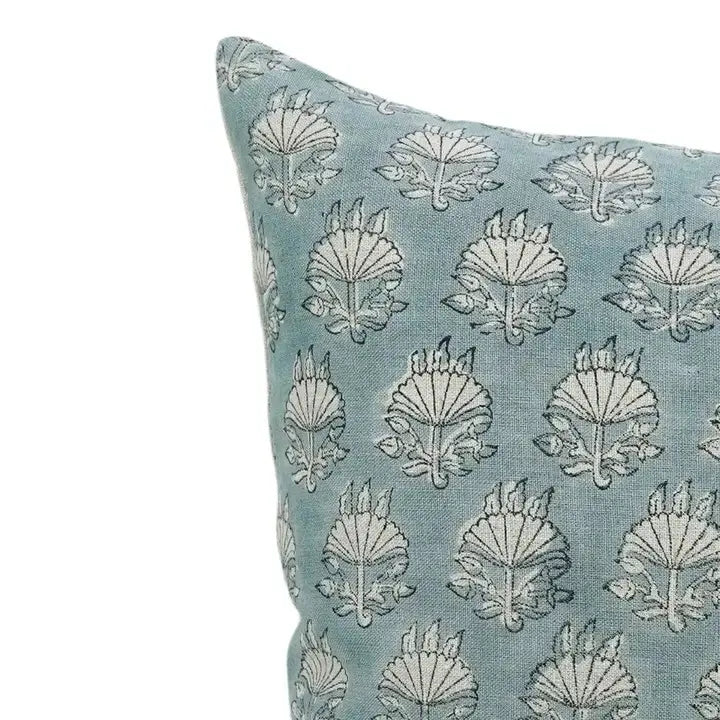 Decorative Hand Made Block Printed Boho Pure Linen Pillow Cover- Chatri