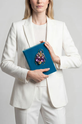 Tofe Velvet Book Clutch