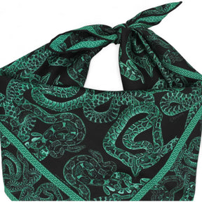 Silk Serpent Noir Scarf
