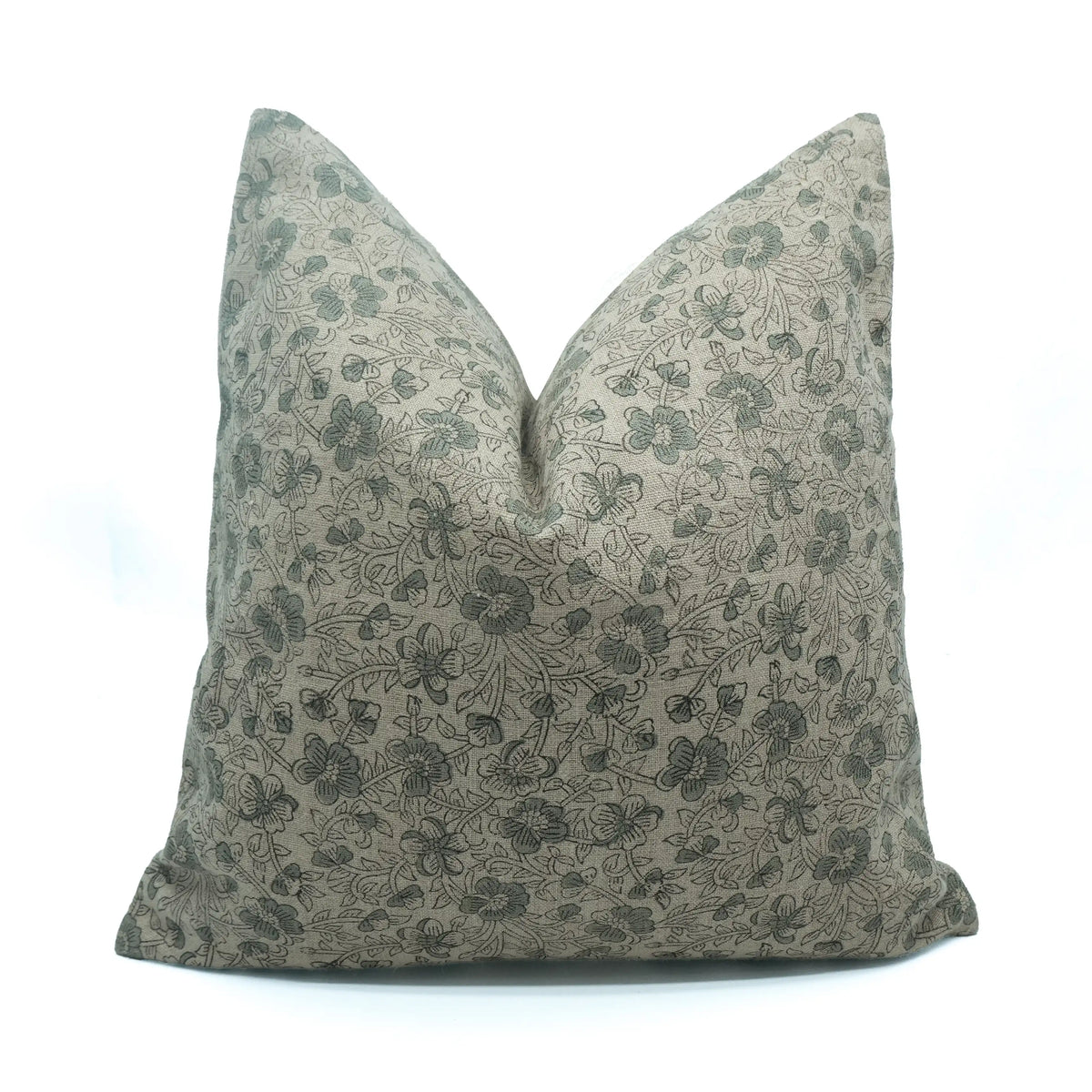 Hand Block Print Thick Linen Pillow Cover - Saundrya