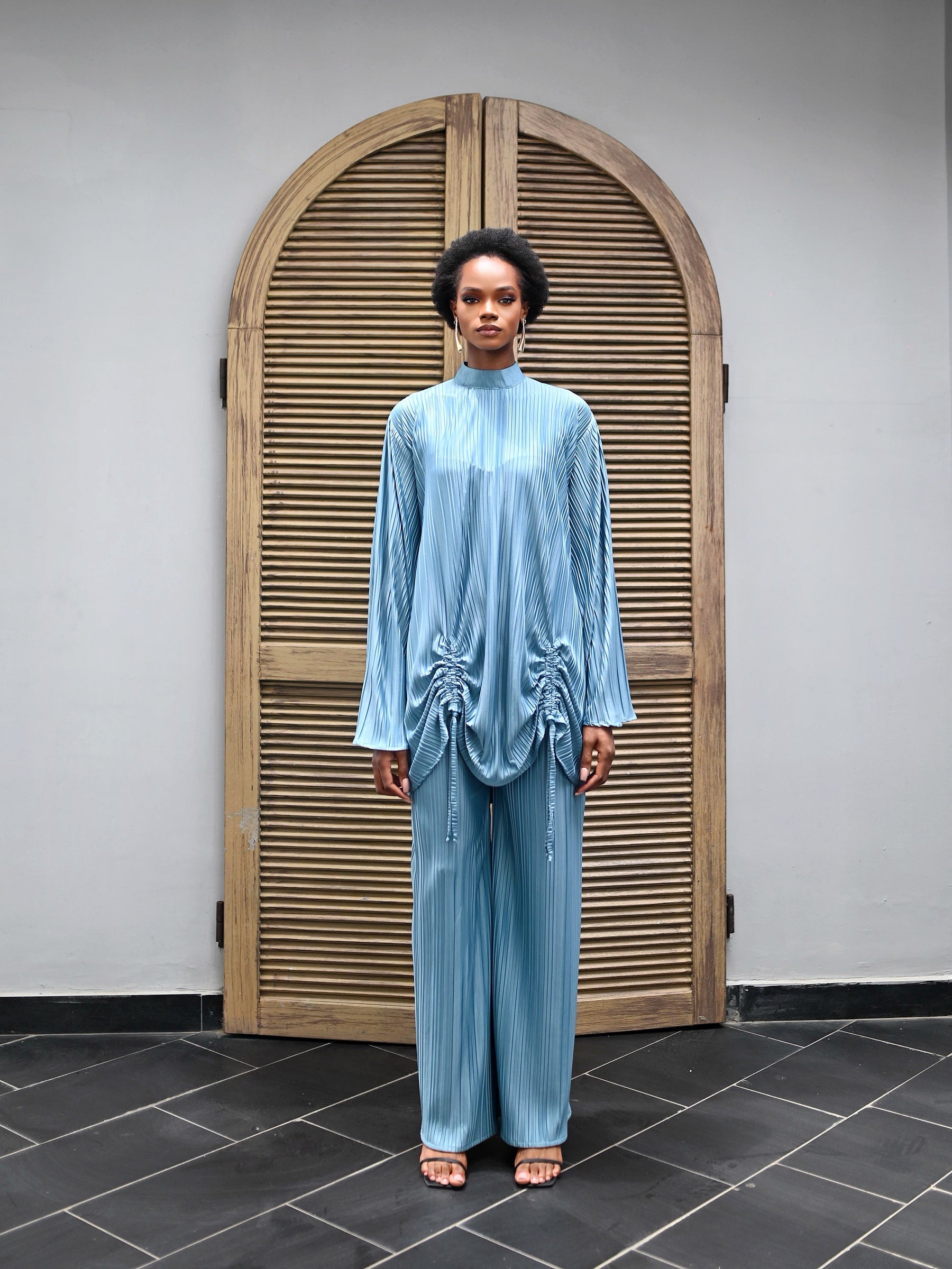 LIYA PLEAT TWO PIECE - TEAL
