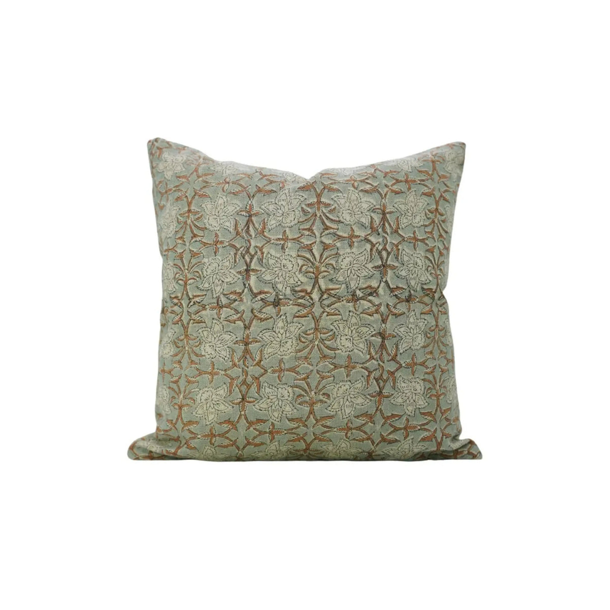 Boho Handmade Block Print Thick Linen Pillow Cover- Chudamani