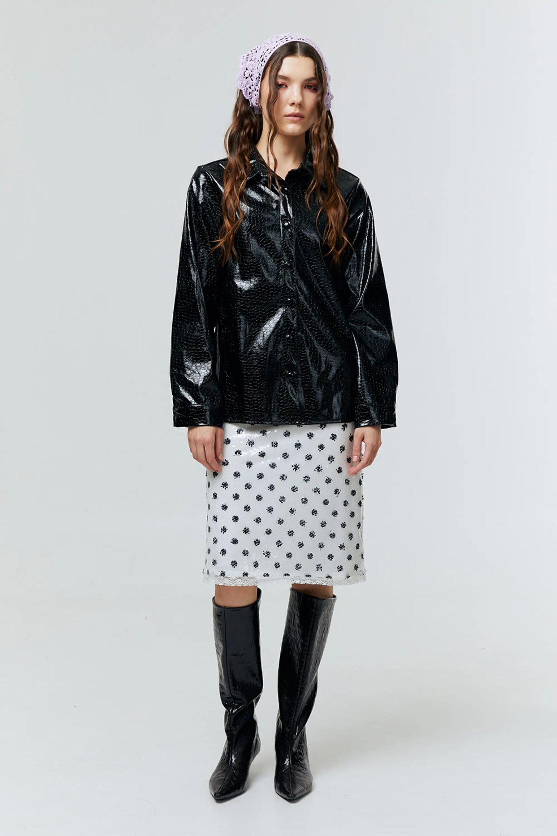 NOIR CROC STATMENT SHIRT