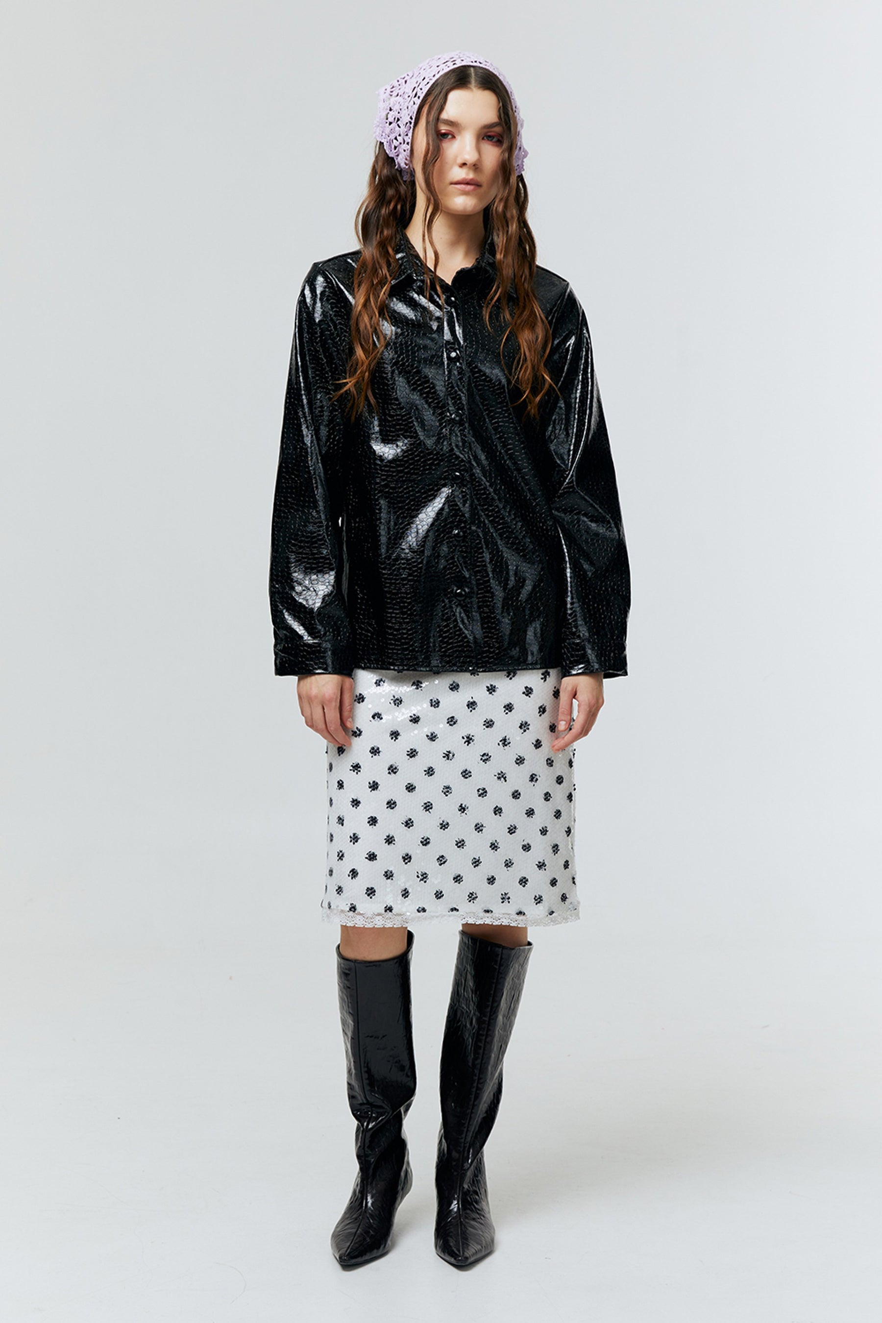 NOIR CROC STATMENT SHIRT