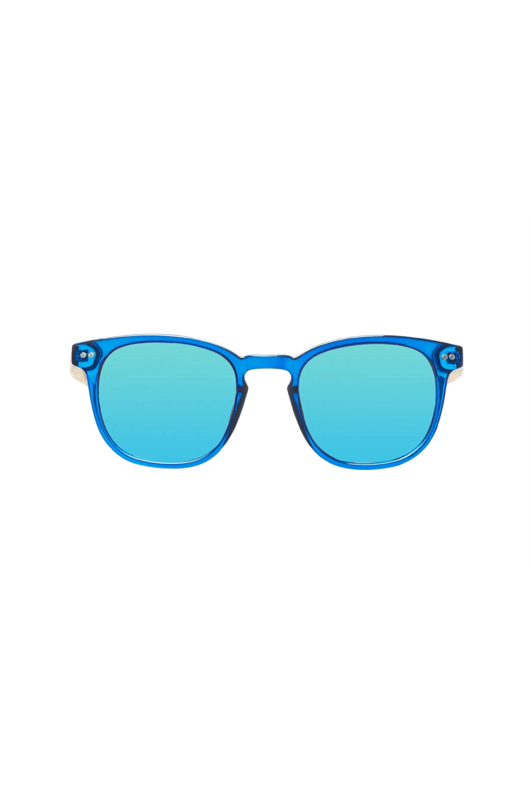 Deep Blue Wooden Sunglasses - INTI
