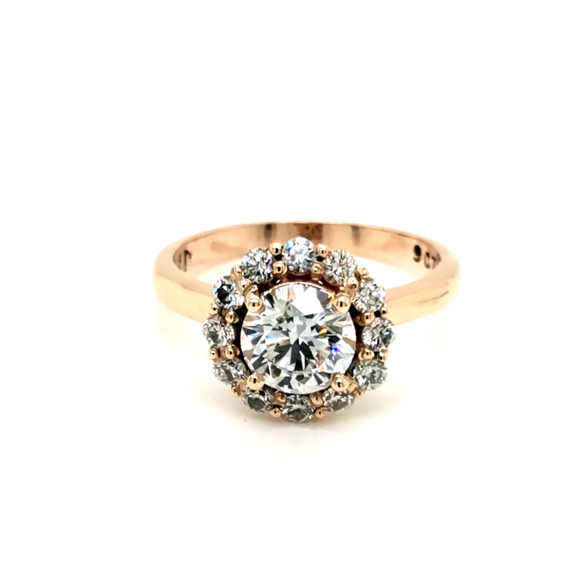 Gold Precious Diamond Cluster Ring