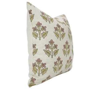 Handcrafted Block Print Linen Blend Pillow Cover - Chahat