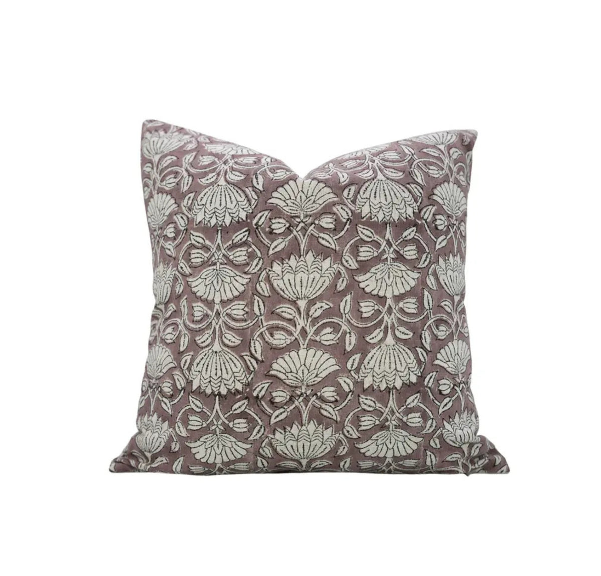 Handcrafted Blcok Design Print Viscose Linen Pillow Cover - Ulta Kamal