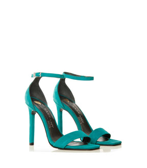 Emerald Suede Luxe Heels Bar10
