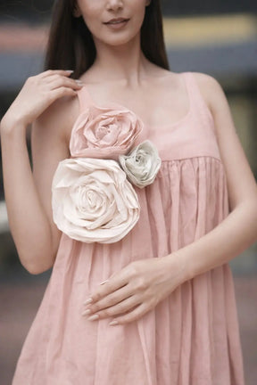 Blush Organic Pink With 3 Roses