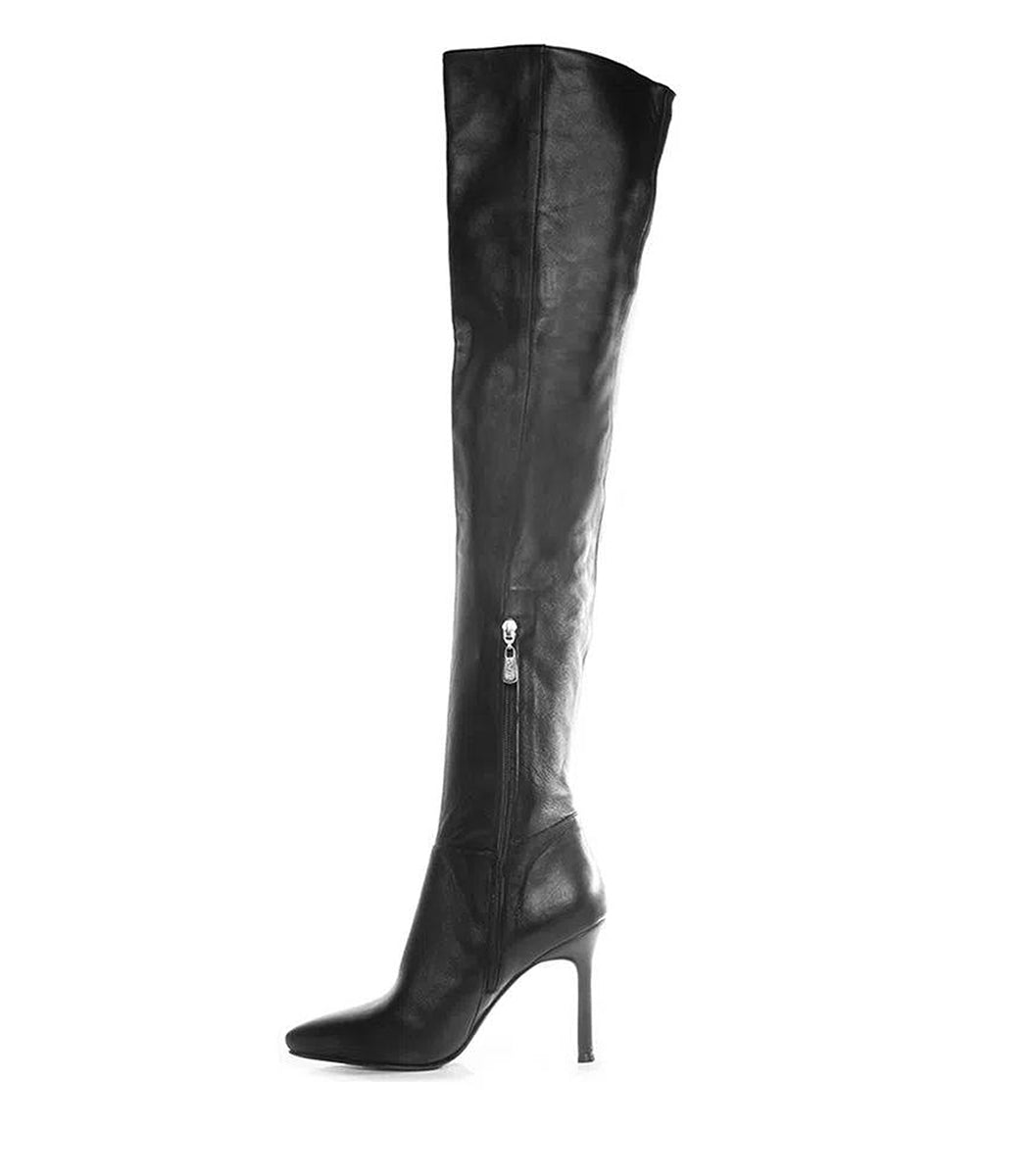 Luxurious Tall Black Leather Boots Elle