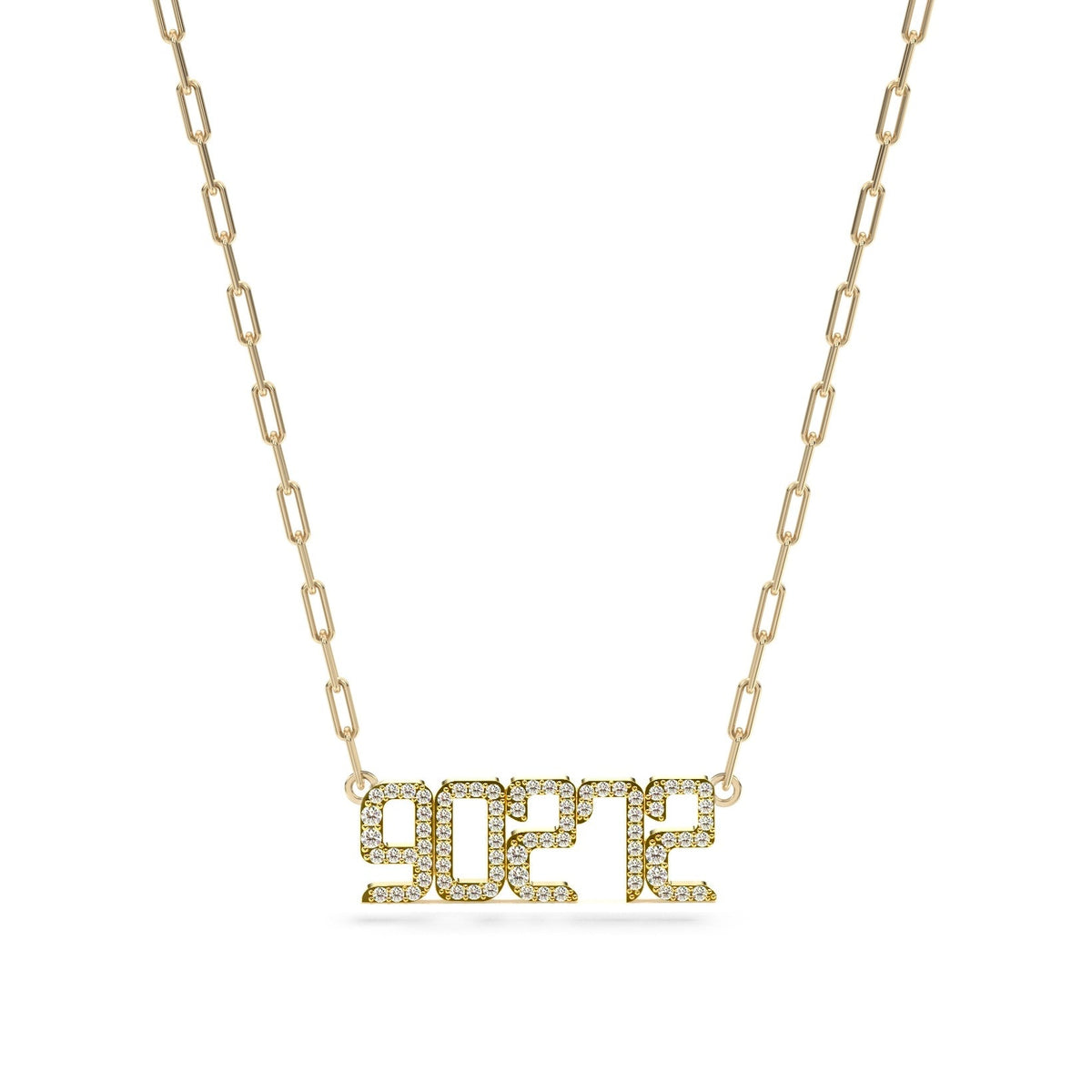 THE SIGNATURE “90272” DIAMOND NAMEPLATE NECKLACE