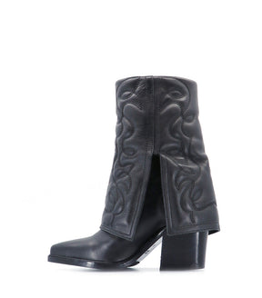 Stylish Black Western Ankle Boots Ami