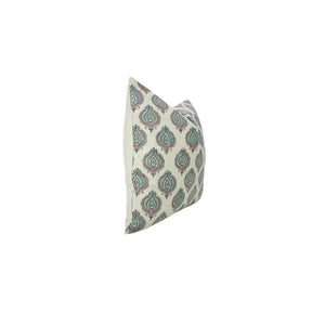 Bold Style Block Print Linen Blend Pillow Cover - Uday
