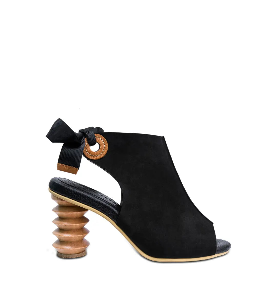 Matisse7 Black Sculptural Leather Bootie Preorder
