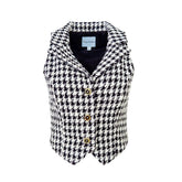Valda Houndstooth Tweed Vest
