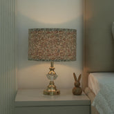 Floral Block Printed Fabric Pure Linen Lampshade – Qudrat