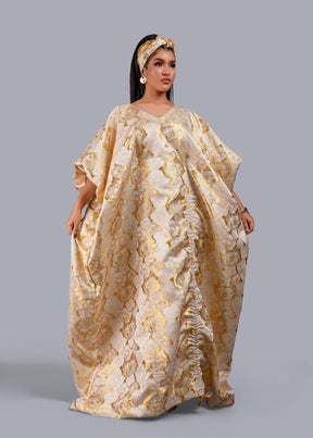 Mukutu Gold Damask Boubou