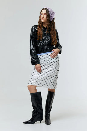 CELESTE SEQUIN DOT SKIRT