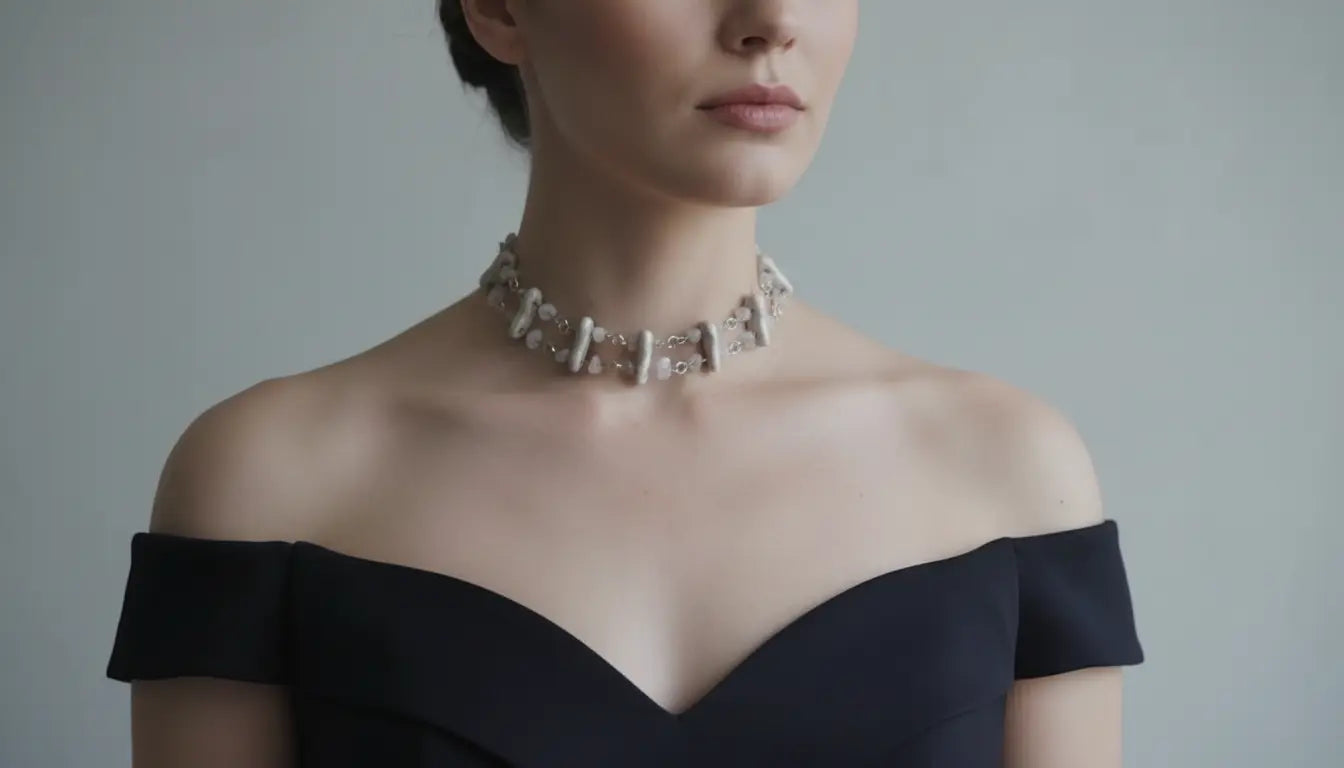Sicilia Ceramic & Semi-precious Choker