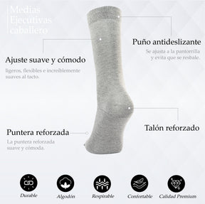 MEDIA EJECUTIVA PUNTA SIN COSTURA UNITARIA