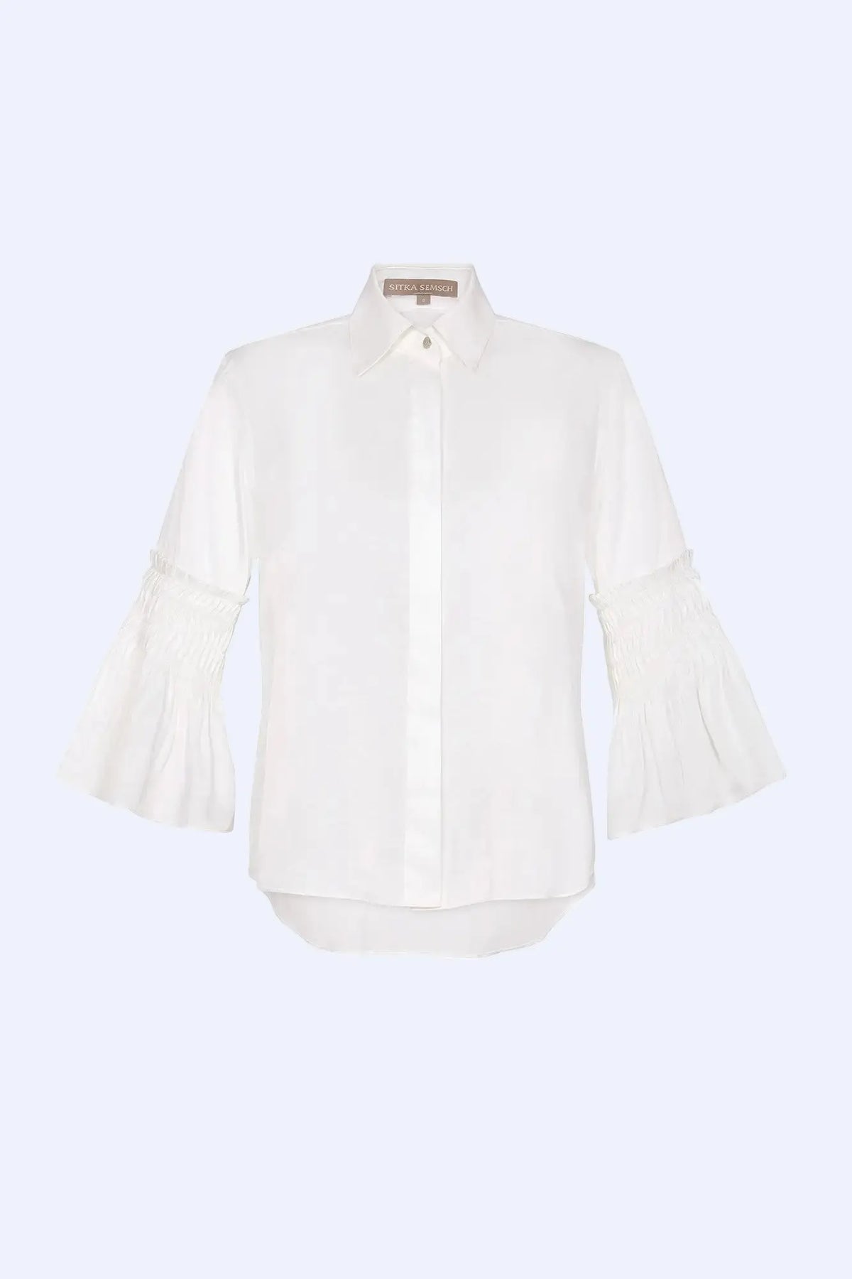 Fina Smocked Sleeve Blouse | Off White