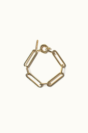 Paperclip Gold Chain Necklace Bracelet Set