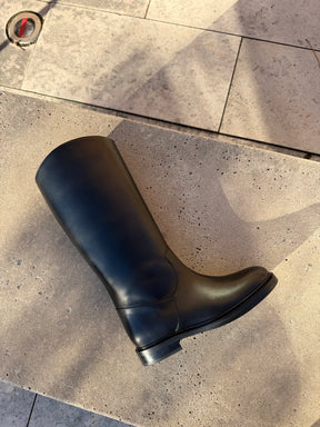Bergen Riding Boot in Smooth Calf Leather (Wide Calf)