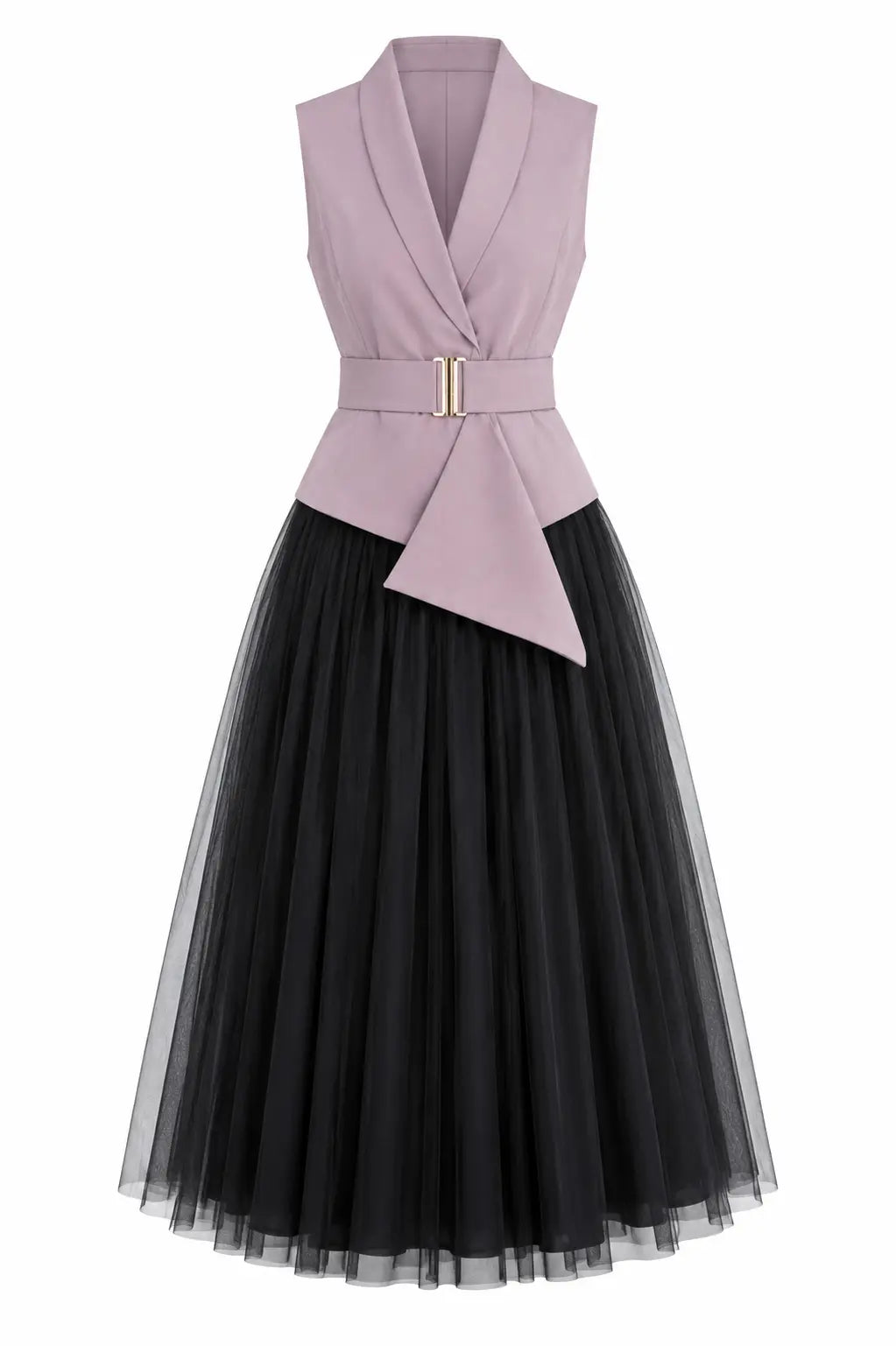 Black Skirt & Blush Pink Waist Coat – Timeless Contrast
