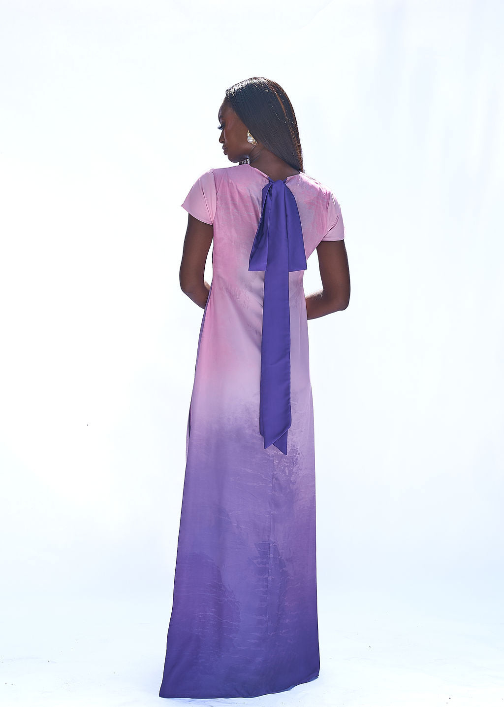 EMI MAXI DRESS - PINK AND PURPLE MAGNOLIA