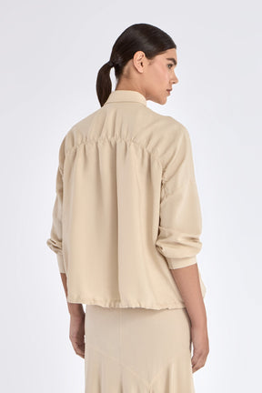 Ailani Linen Blend Jacket | Ecru