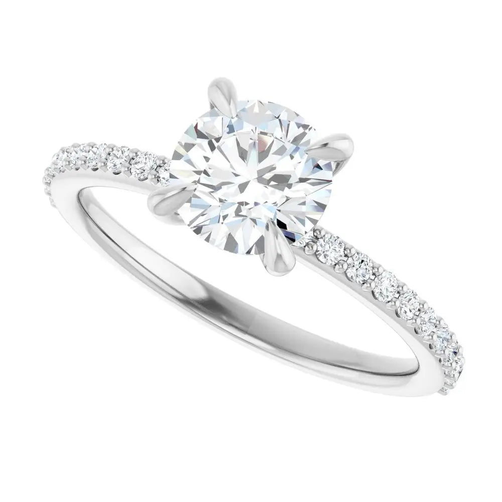 1 1/5 CT Lab-Grown Diamond Engagement Ring in 14K Gold